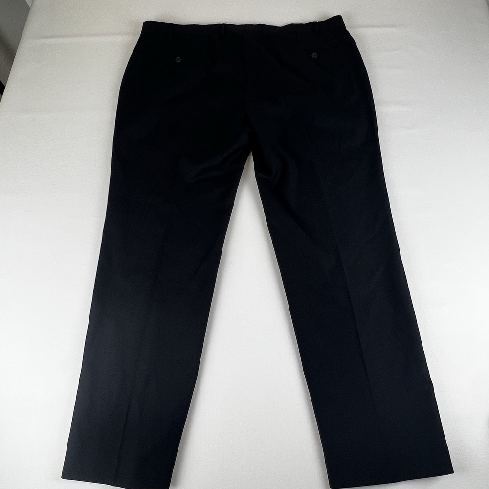 Lauren Ralph Lauren 40x30 Black Flat Front 70% Wool Dress Mens Pants - Picture 5 of 8